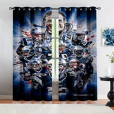 New England Patriot Football League Blackout Curtains Drapes for Window Treatment Set